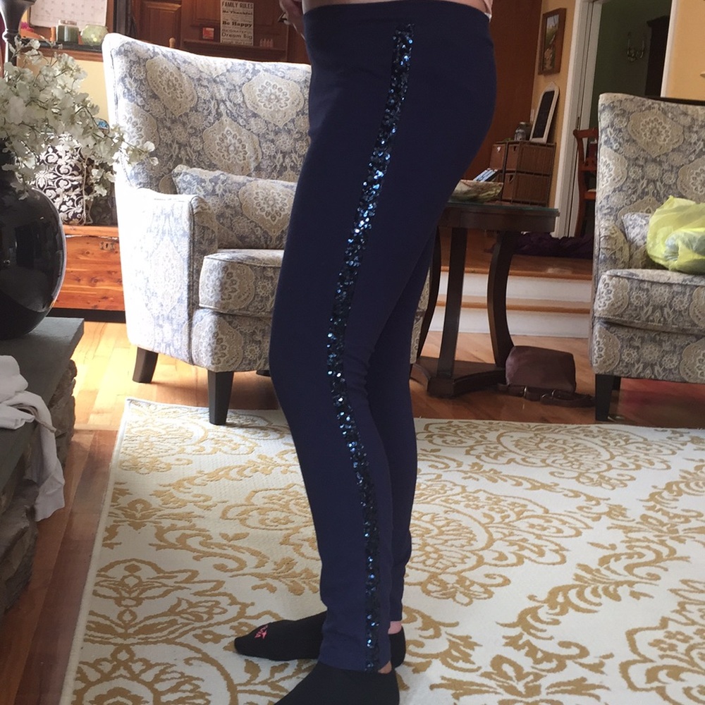 Brand new navy blue sequence leggings